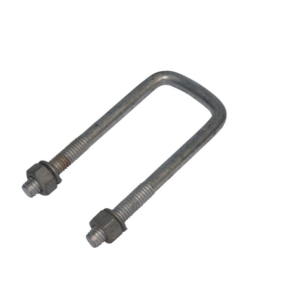 U-Bolt 50mm (2 Inch) Square x 175mm (7") Long with Flat Washers & Nyloc Nuts