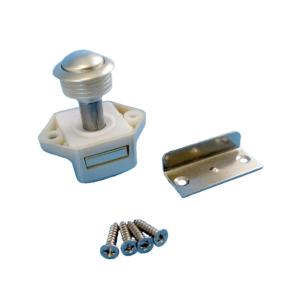 Camec 16mm Nickel Catch Set - Catch/Rosette/Knob/Strike Plate