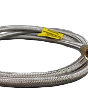 Gas Flexiable S/S Hose - 8mm - 1200mm - 1/4" F/Cone x 1/4" F/Cone to Suit BBQ