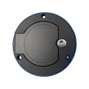 Camec Lockable Water Filler Black Left Hand Hinge (One-Key Compatible)