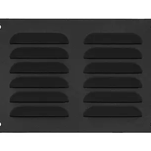 Vent Pressed Aluminium Black Satin 150mm x 100mm