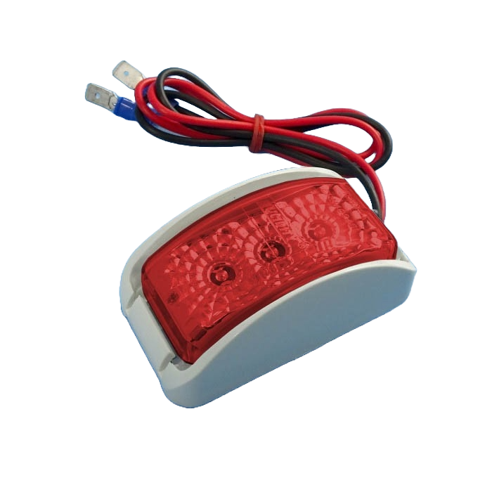 Coast LED Side Marker Lamp - Red (White Bracket) 22336WCRK-W