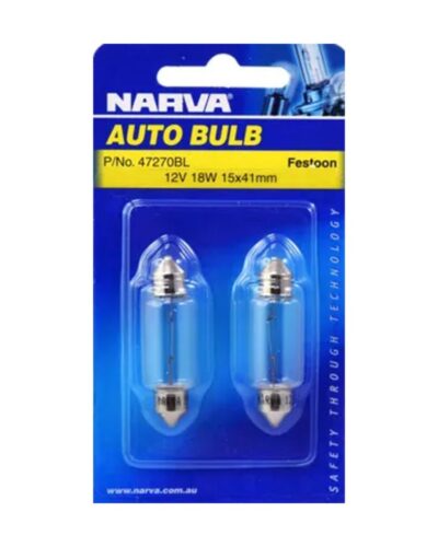 12V 18W 15x41 FESTOON Blister Pack - 2