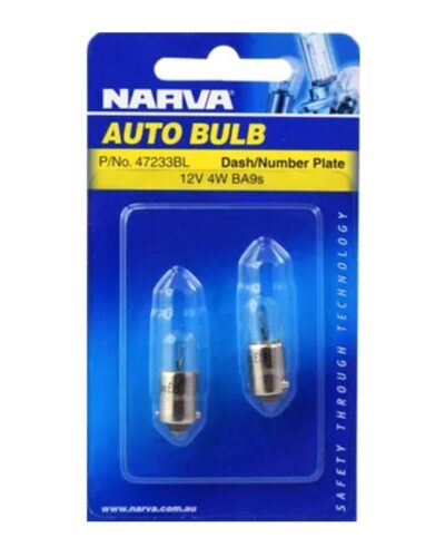 12V 4W BA9s Bulb Blister Pack - 2 (47233BL)