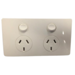 CMS Power Outlet Double Natural White