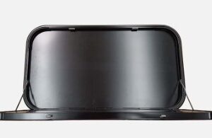 Coast RV Picnic Table Black 800mm x 450mm with Chrome Lock & Backing Plate