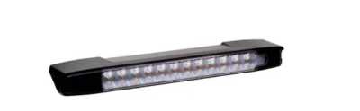 12V DUAL COLOUR AWNING LAMP (WHITE/AMBER) WITH BLACK HOUSING