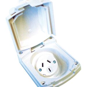 Clipsal(New) White External 10AMP Power Outlet