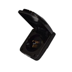 Power Inlet Socket 15 Amp Black