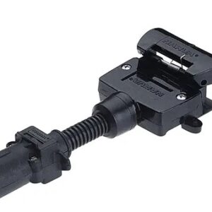 Small Round 7 Pin Socket on Car to 7 Pin Flat Plug on Trailer