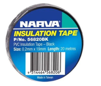 PVC Tape 20M Black .2mm x 19mm