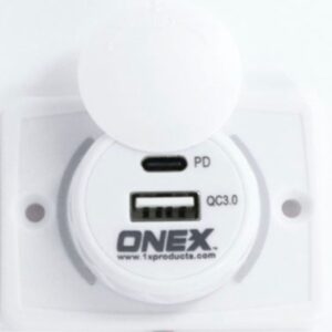 Flush Mount Dual USB/C White