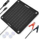 ECO-Worthy 12 Volt 5&10 Watts Solar Trickle Charger Keep Car Battery from Drain Dead,Portable Solar Battery Charger Maintainer for Car Boat Marine