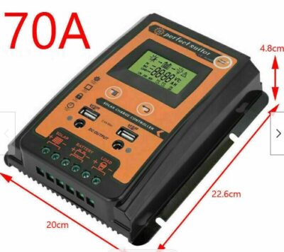 12V-24V MPPT 70A Solar Panel Regulator Charge Controller Dual USB