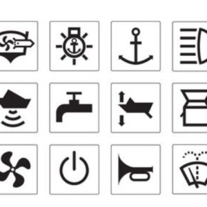 Narva Black Switch Decal Set - RV/Marine