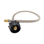 Gas Flexible S/S Hose - 600mm - Suit Twin Cylinders - 1/4 Male Inverted Flare