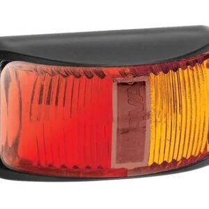 Side Marker Lamp - 9-33 Volt Model 16 - LED - Red/Amber - Clear Lens