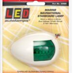 LEDAUT 12/24V LED Marine Navigation Starboard Lamp - 52WG