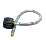 Gas Flexible S/S Hose - 450mm - Suit Twin Cylinders - 1/4 Male Inverted Flare