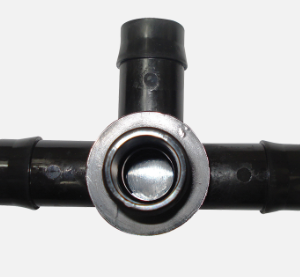 Threaded Side Outlet Tee 19mm Barbed x 1/2" BSP Female