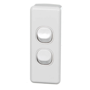 Wall Switch - 2 Gang - White
