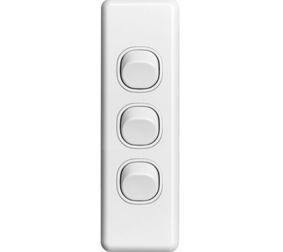 3 Gang Wall Switch - White