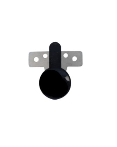 Pushout window Knob Lock With Metal Plate - Black