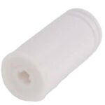 Round Door Stop & Screw 75mm White