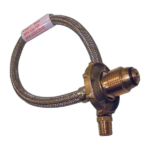 Gas S/S Flexible Hose - 450mm w Hand Wheel For Single Bottle Kit