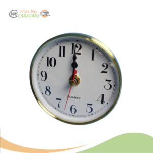 Wall Clock - 100mm Diameter - Gold & White