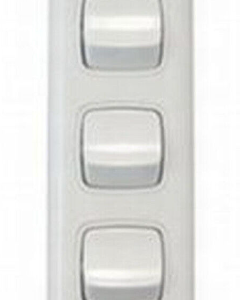 Architrave Light Switch -Triple -White - 3 Gang - Electrical - Narrow Arc Slim
