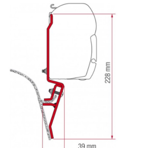 Fiamma F45 Awning Mounting Bracket Kit - Suit VW T2 & VW T3 98655-035