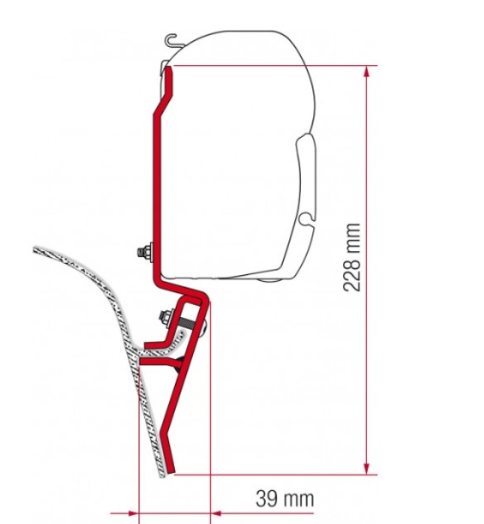 Fiamma F45 Awning Mounting Bracket Kit - Suit VW T2 & VW T3 98655-035