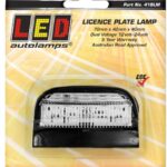 LED Licence Plate lamp with black housing multi V