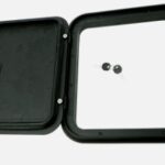 Coast Door 1 - Black 399 x 349 (M500-200) Chrome Locks