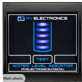 RV Electronics - Slimline LED Black Single Tank Water Level Indicator