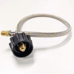 Gas Flexible S/S Hose - 450mm - Suit Single Cylinders - 1/4 NPT M