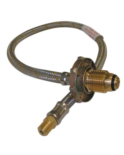 Coast RV S/S Flexible Hose 600mm with Hand Wheel for Single Bottle Kit