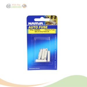 Ceramic Fuse - 8 AMP - White - 6AC - Blister pack of 5