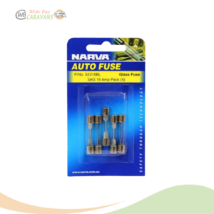 Glass Fuse - 15 AMP - 3AG - Blister Pack of 5