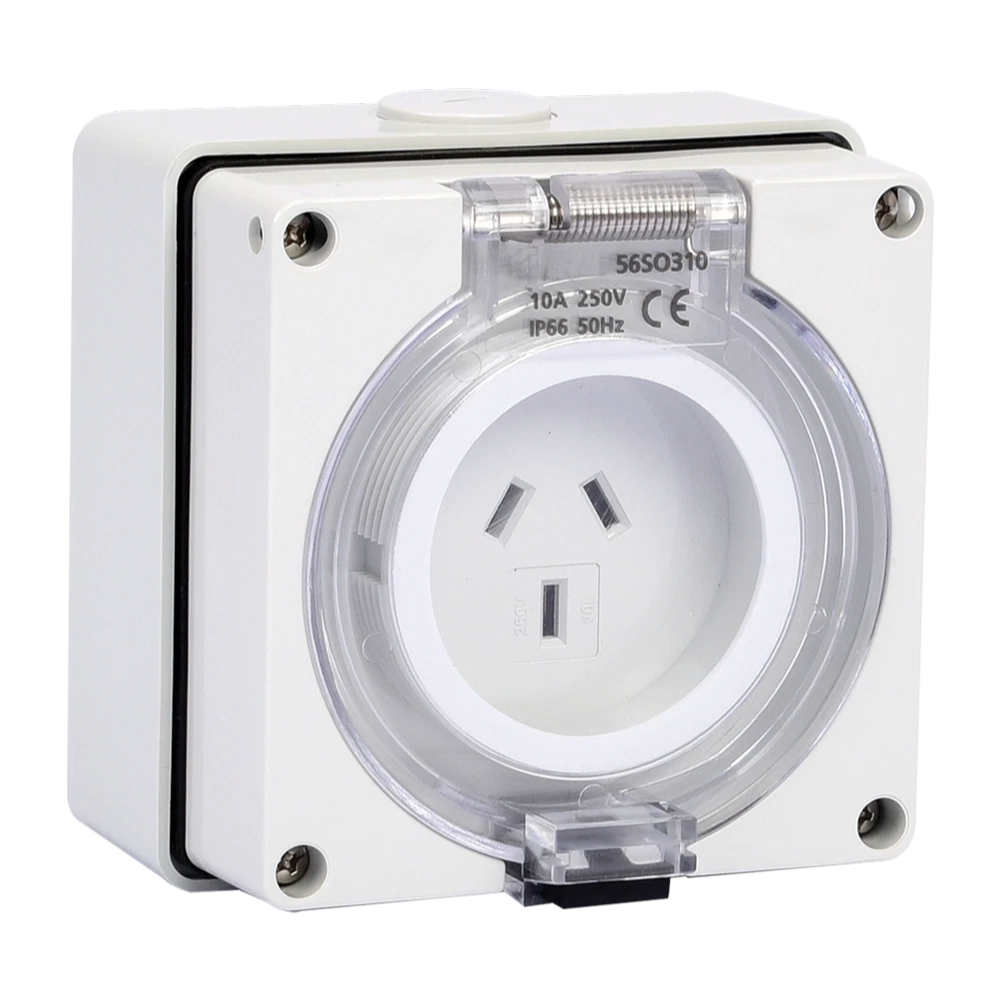 Kripal Weatherproof IP66 10AMP 3 Pin 10A Power Outlet - 250