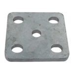 Trailer Axle Slotted Fish Plate Galvanised 10mm t/s 45mm Spring 5/8" Bolts