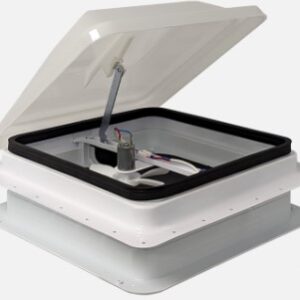 Coast RV 14 x 14 White Wind-up Roof Vent with 12 Fan