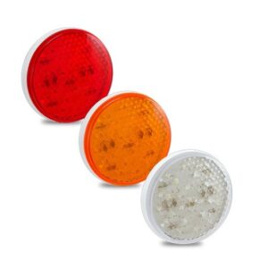 LED 110mm Round Red - Stop/Tail