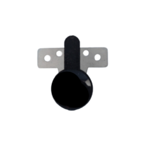 Pushout window Knob Lock With Metal Plate - Black