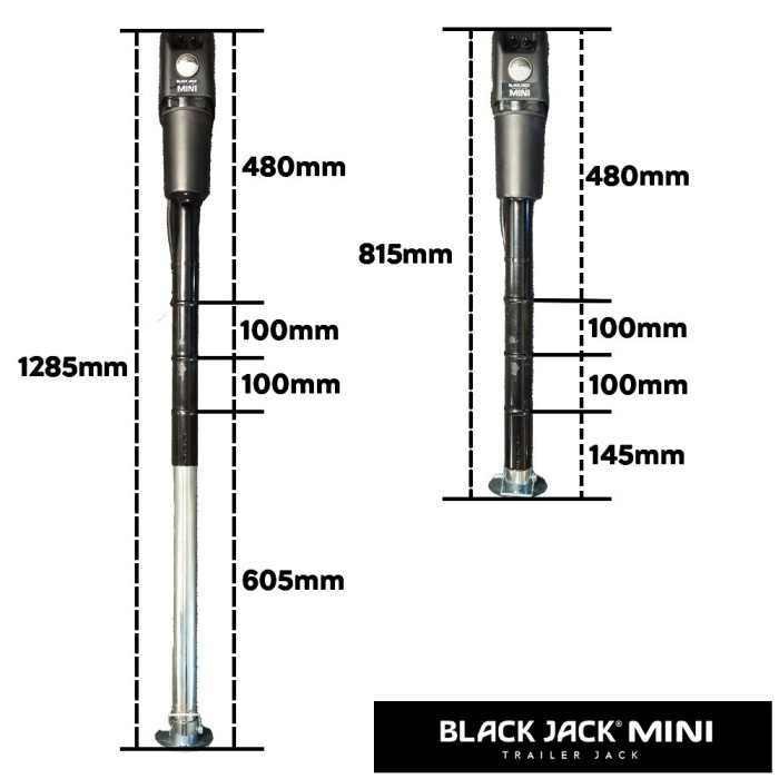 Black Jack Mini Electric Trailer Jack - 1000kg - Image 6