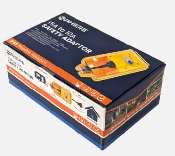 Sphere 15A to 10A AC Power Adaptor/Yellow 240VAC