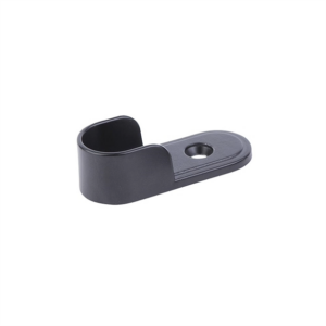 Oval Wardrobe End Flange - Matt Black