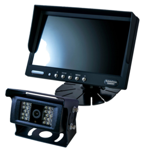 Safety Dave RV Dash Kit: Monitor 7″ 2CH Dash + Camera Square Black Heavy Duty 120° AHD