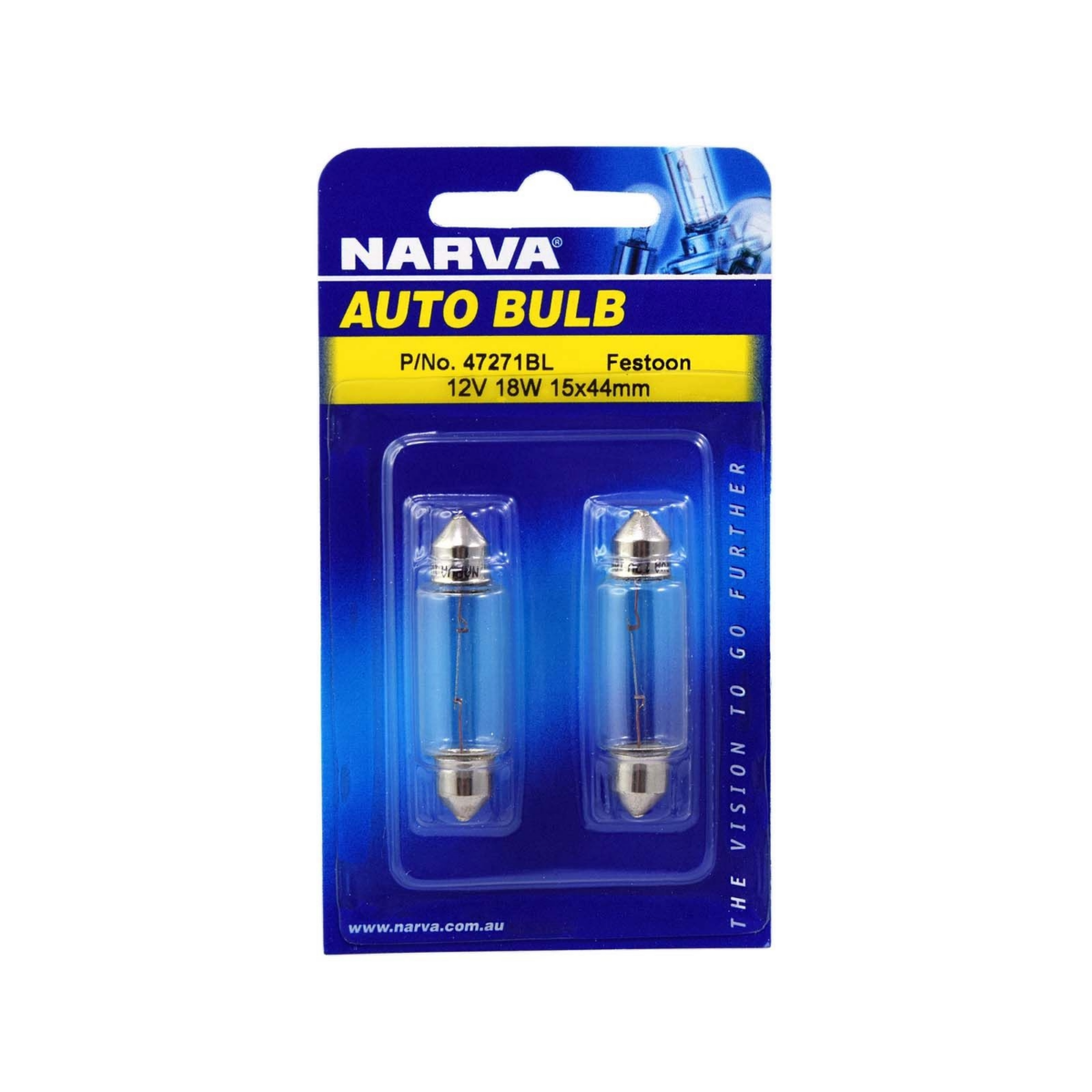 Narva Festoon Globes - 12V 18W SV8-5.8 - Blister pack of 2 (47271BL)